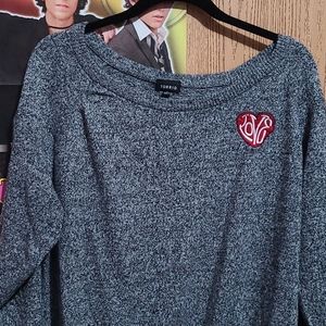 Gray love sweater